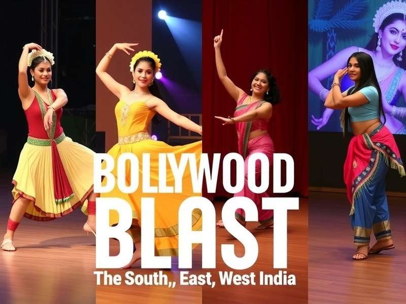 VR Bollywood Blast regional content showing dance performances from North, South, East, and West India
